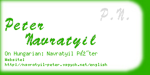 peter navratyil business card